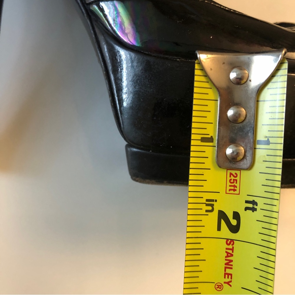 * GUCCI Black Patent Unisex Stiletto Platform Women’s size 38EU Pumps - Picture 10 of 14